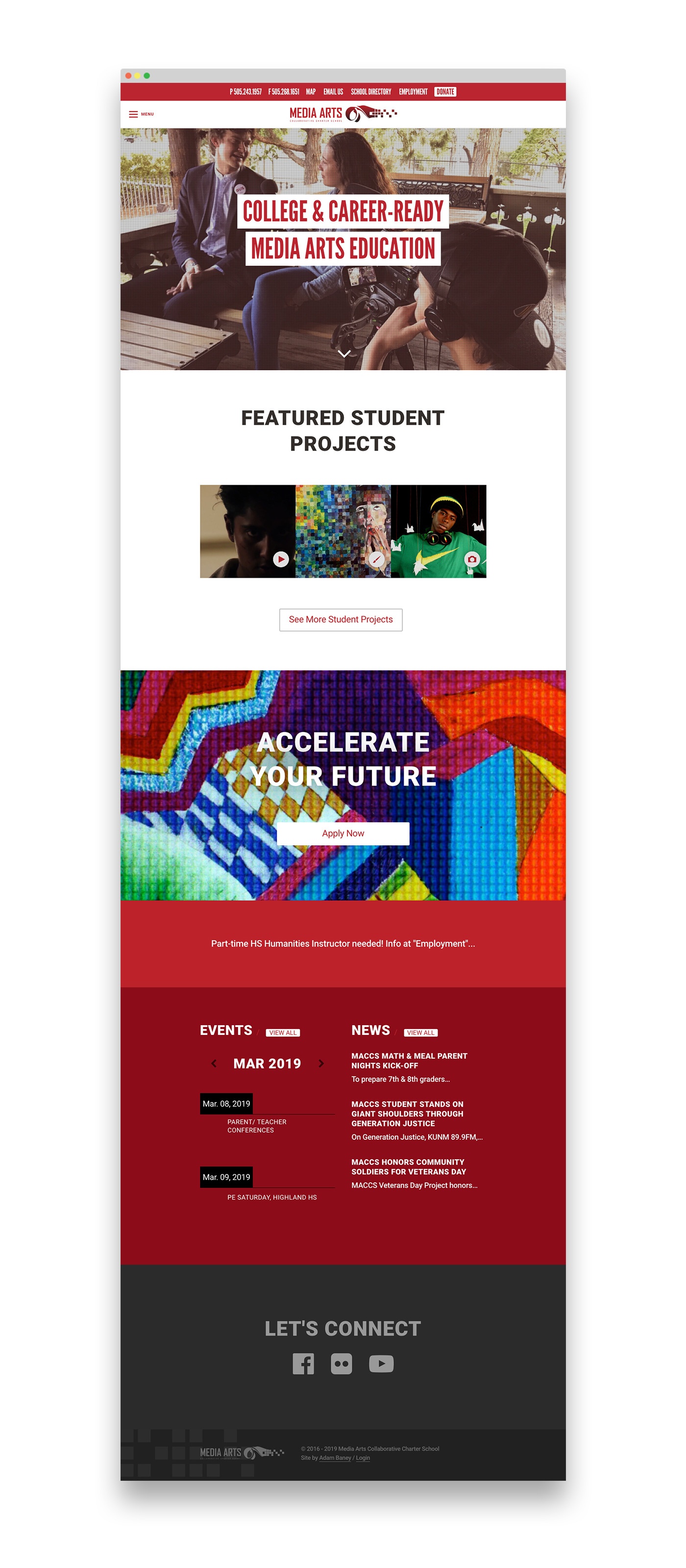 Media Arts School Website