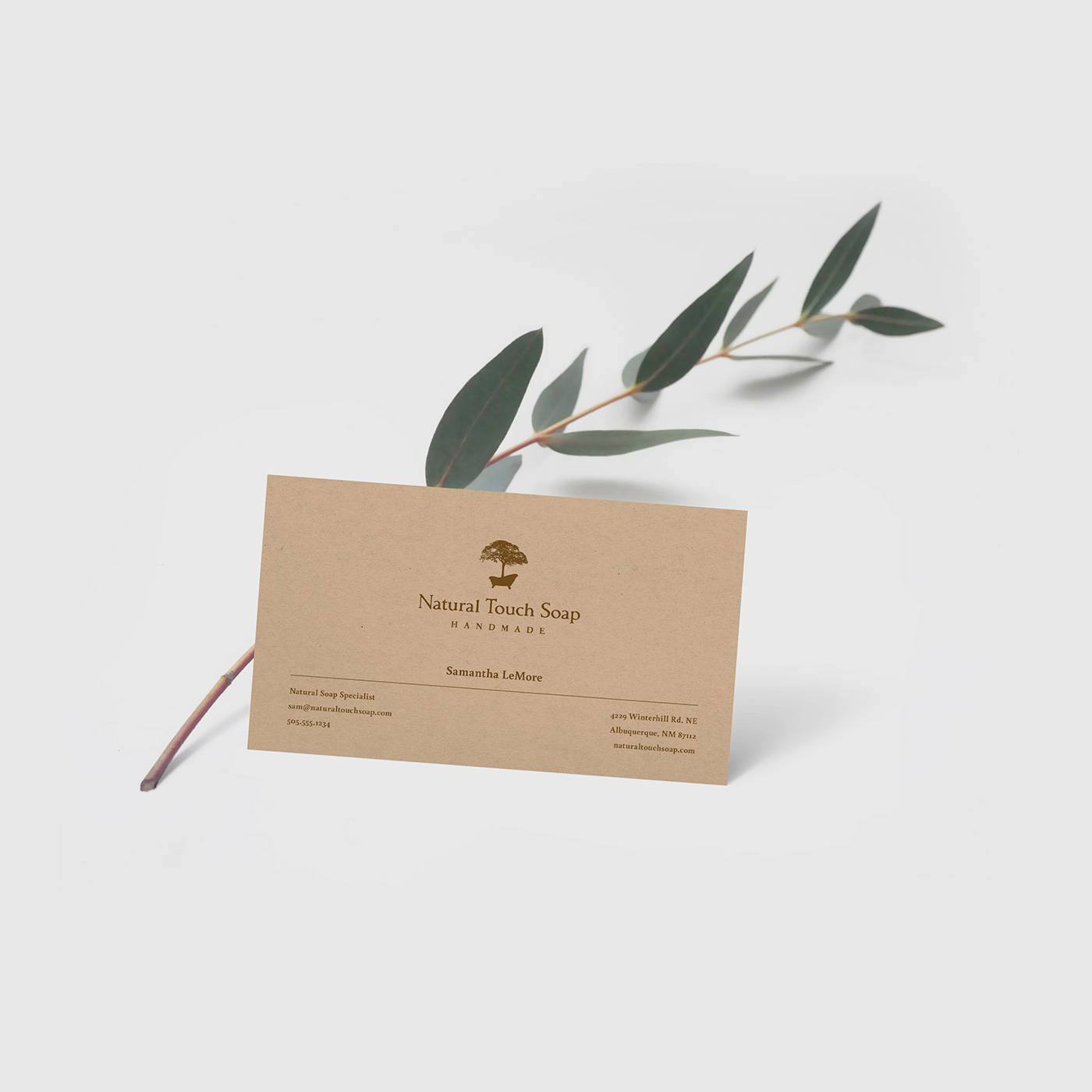 Natural Touch Soap Business Card